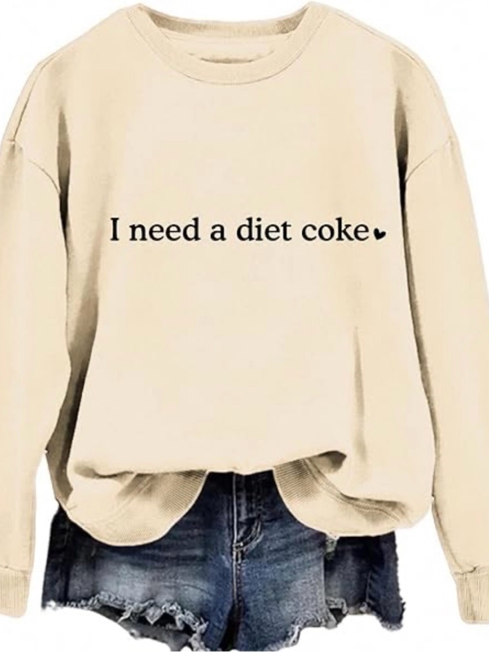 I Need a Diet Coke Graphic Sweatshirt - Cream
